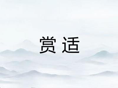 赏适