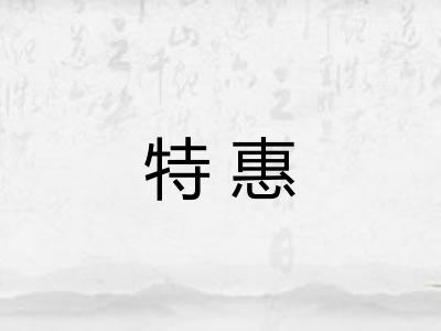 特惠