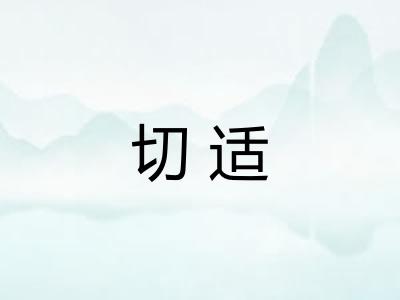 切适