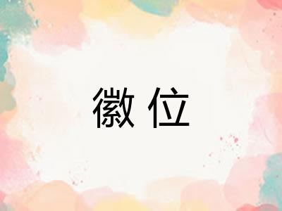 徽位 徽位