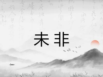 未非 未非