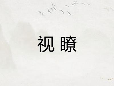 视瞭