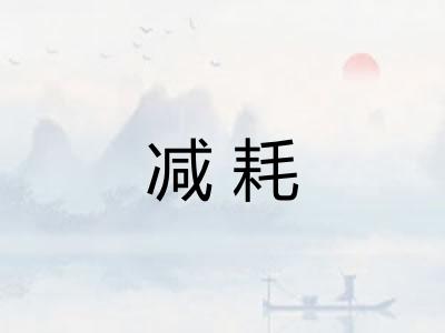 减耗