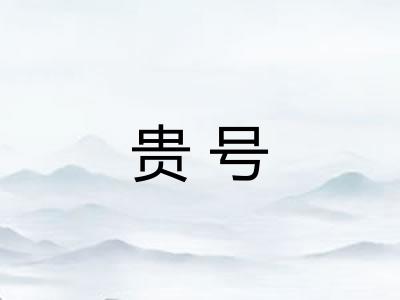 贵号