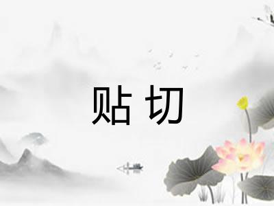 贴切