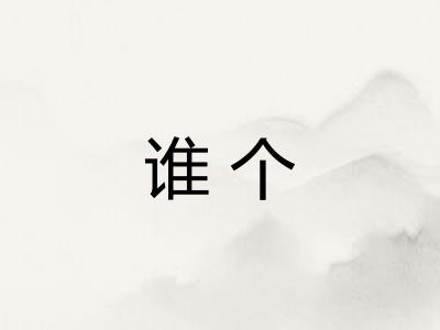 谁个