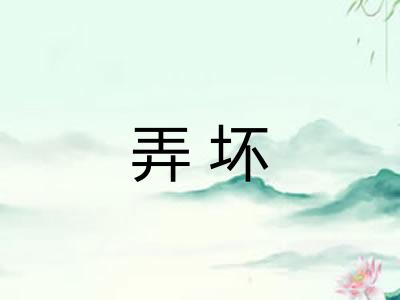 弄坏