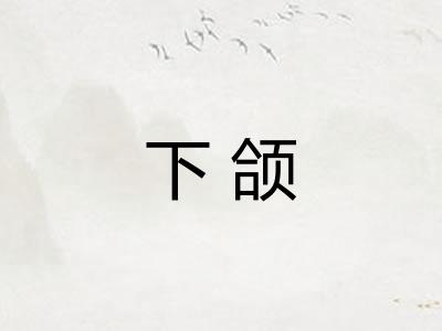 下颌