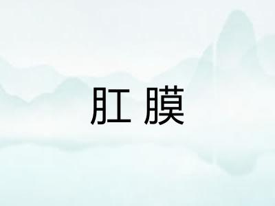 肛膜