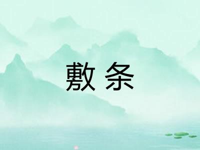 敷条 敷条