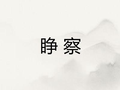 睁察