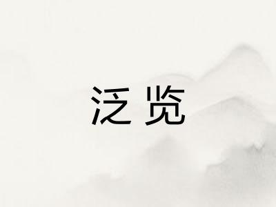 泛览