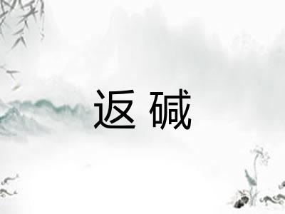 返碱 返碱