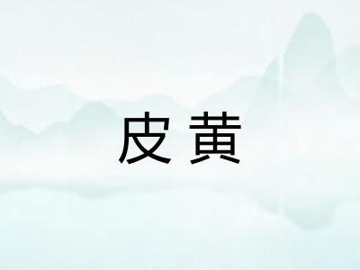 皮黄