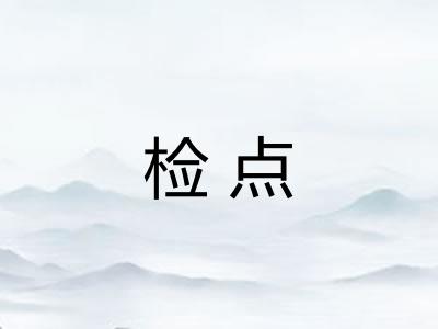 检点 检点