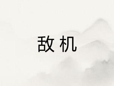 敌机