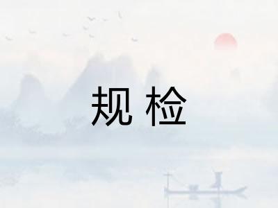 规检 规检