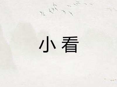 小看