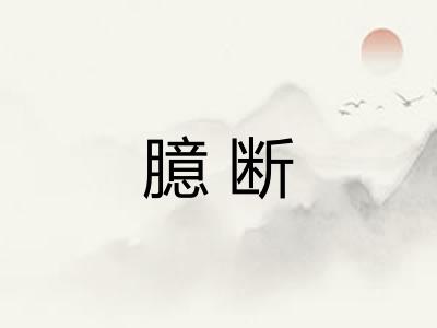 臆断