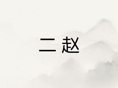 二赵