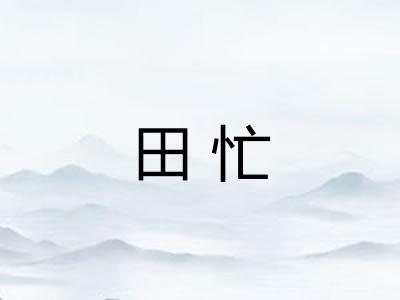 田忙