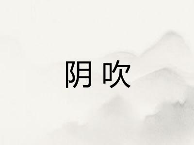 阴吹