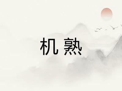 机熟