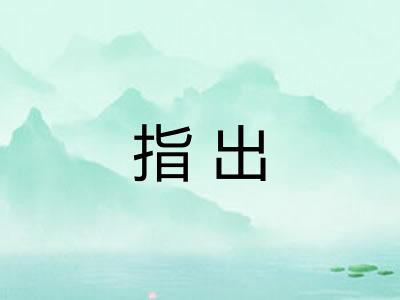 指出