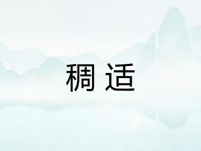 稠适