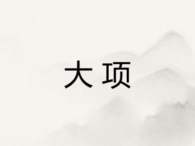 大项
