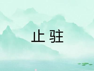 止驻