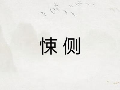 悚侧