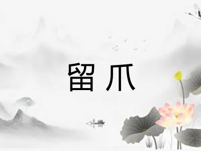 留爪