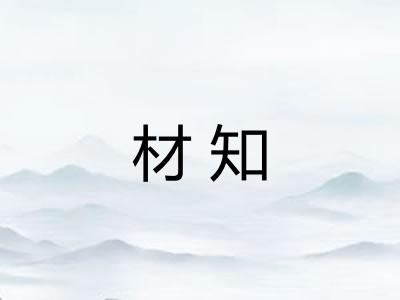 材知