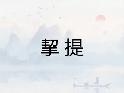 挈提