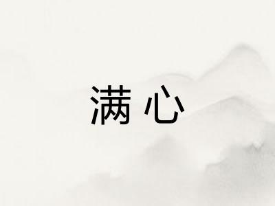 满心 满心