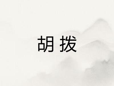 胡拨