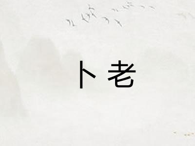 卜老