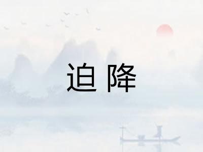 迫降 迫降