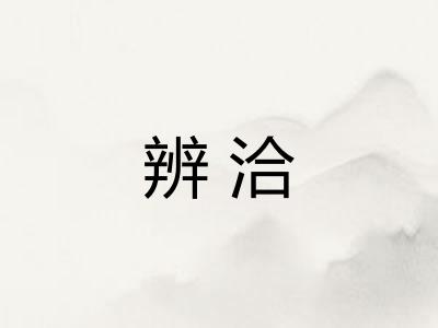 辨洽