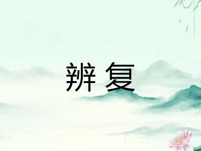 辨复