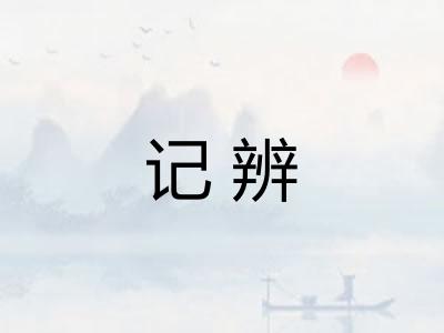 记辨