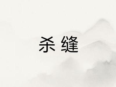 杀缝