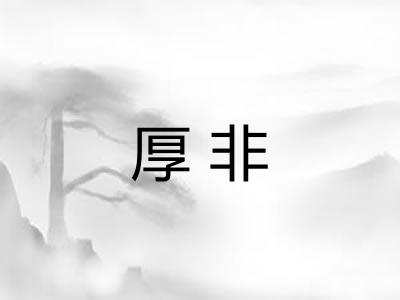 厚非