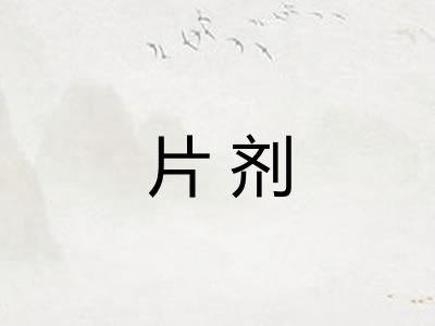 片剂
