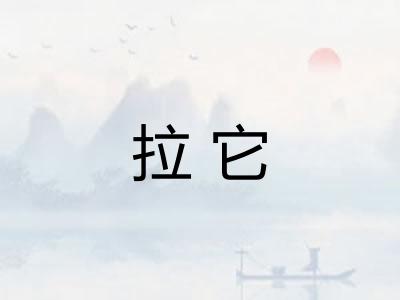 拉它