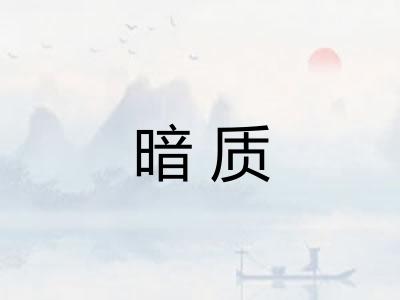 暗质