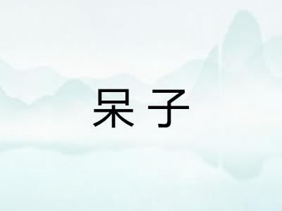 呆子