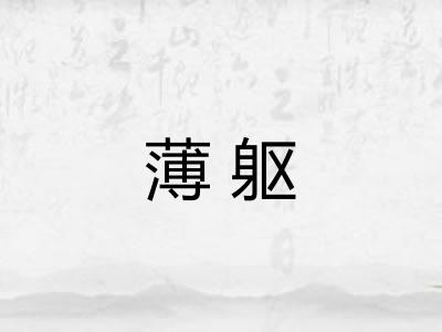 薄躯
