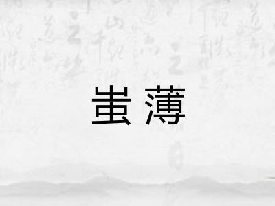 蚩薄
